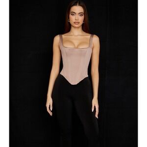 House of CB Rafa Satin Stone Corset Top